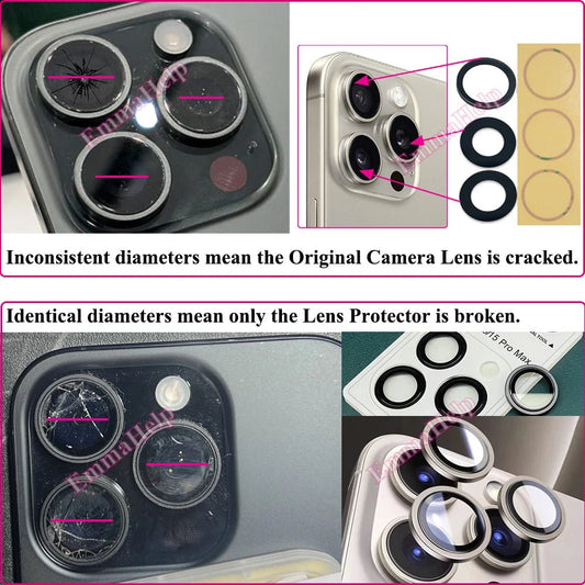 1 Set Original Sapphire Back Camera Lens Glass for iPhone 15 14 13 12 - My 2 buyOther