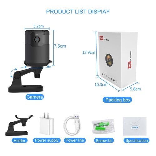 HD 2MP 1080P Wireless Mini Wifi Camera Night Vision Ip Camera - My 2 buy