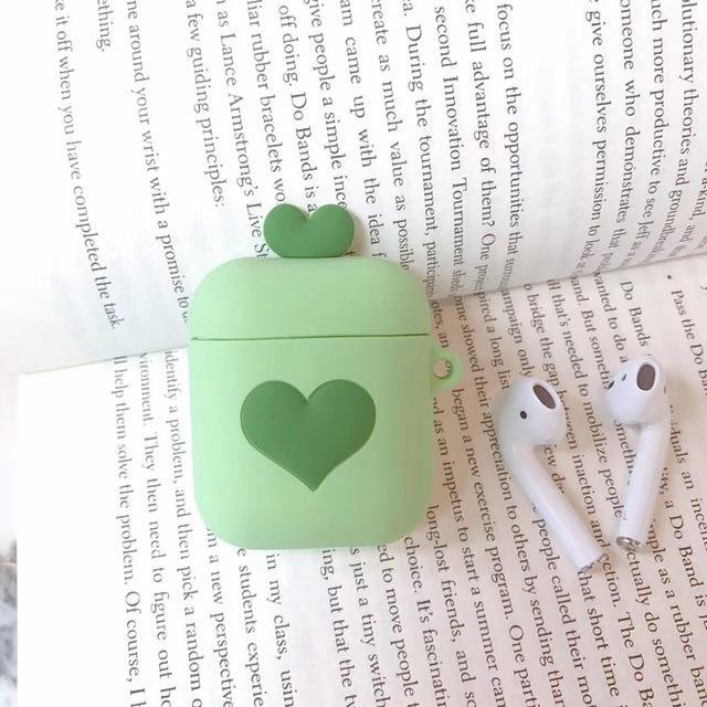 غطاء سماعات AirPods بشكل قلب باستيل - مجموعتي المكونة من غطاءين وأغطية