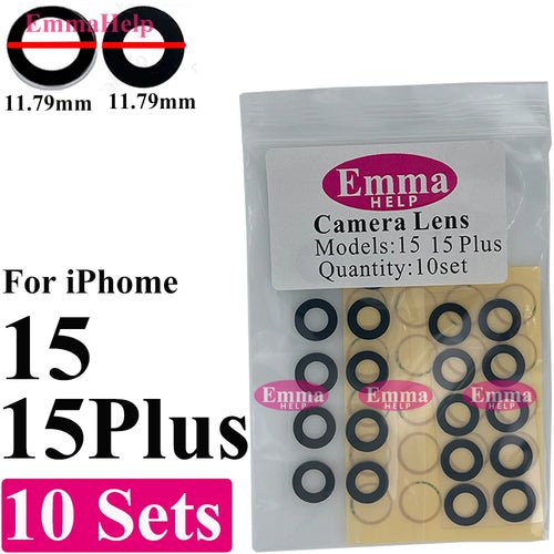 10Set A+ Back Camera Glass for iPhone 16 15 Pro Max 17 Air 14 Plus 13 - My 2 buyOther
