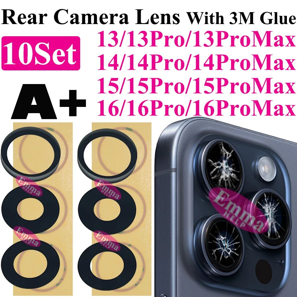 10set Back Camera Glass Lens Sticker for iPhone 16 15 Plus 14 13 12 11 - My 2 buyOther
