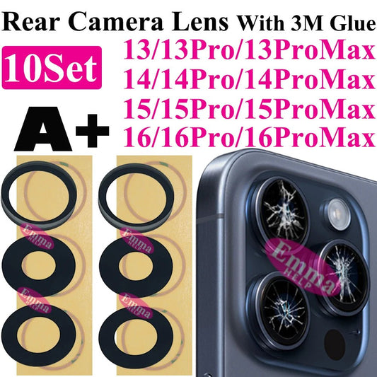 10set Back Camera Glass Lens Sticker for iPhone 16 15 Plus 14 13 12 11 - My 2 buyOther