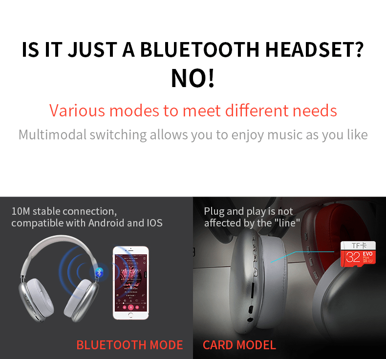 2021 New Wireless Headset HIFI Stereo Bluetooth Headphones - My 2 buyAudio & Video
