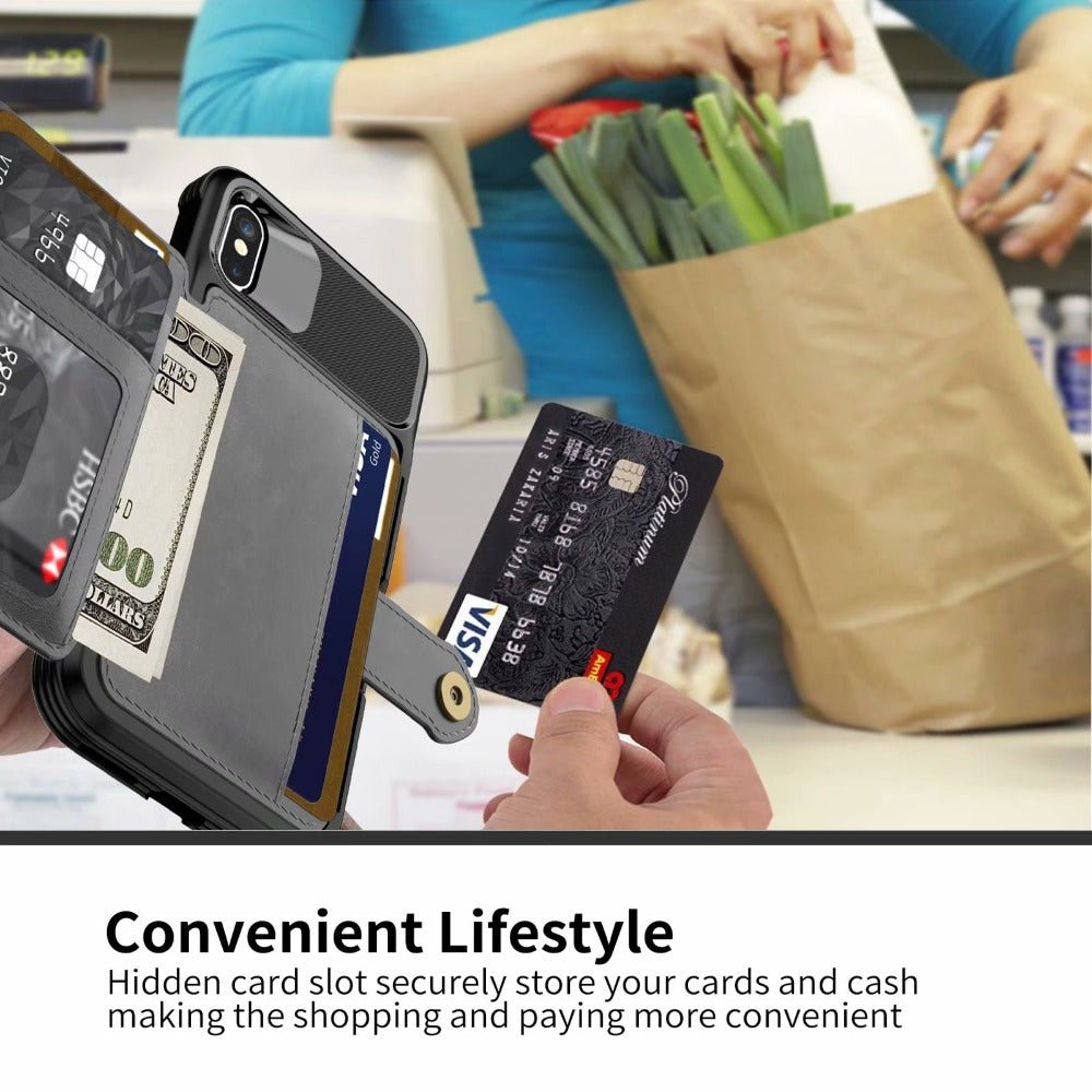 360 Protection Magnetic Leather Wallet Armor Case for iPhone - My 2 buyMobile & Laptop Accessories