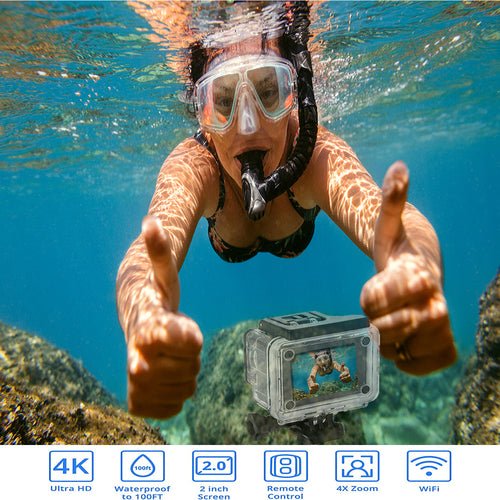 4K Waterproof All Digital UHD WiFi Camera + RF Remote And Accessories - My 2 buy
