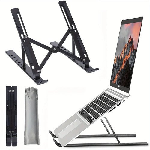 Adjustable Aluminum Laptop Stand - 6-Level Height, Foldable & Portable - My 2 buyOther