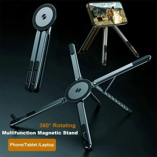 Aluminum Alloy Laptop Stand Foldable Magnetic Desk Phone Holder - My 2 buyOther
