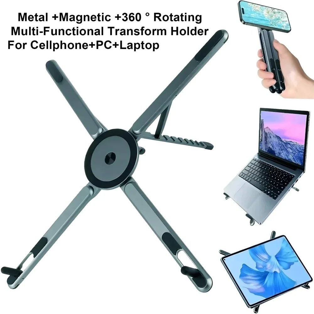 Aluminum Alloy Laptop Stand Foldable Magnetic Desk Phone Holder - My 2 buyOther