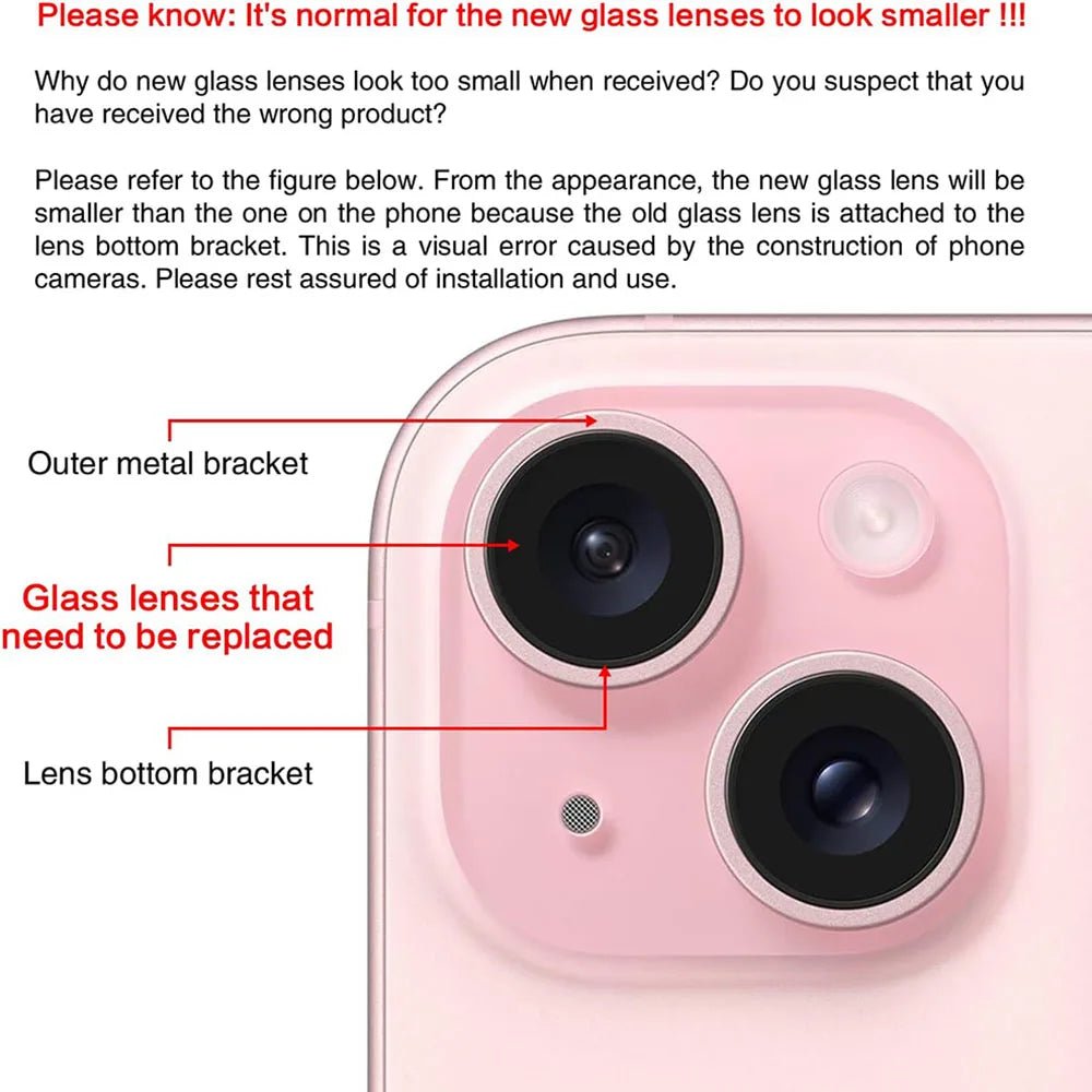 Back Camera Glass For iPhone 11 12 13 14 15 Plus MIni Pro Max Rear - My 2 buyOther
