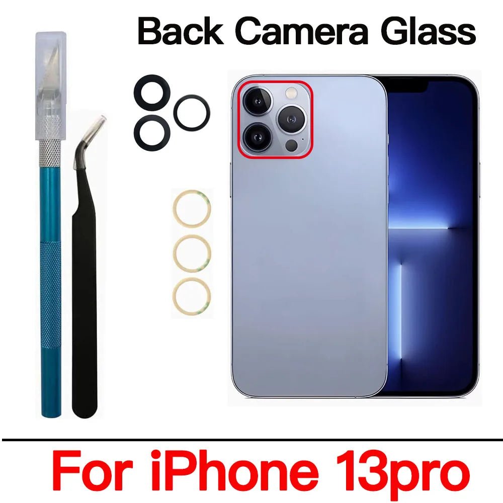 Back Camera Glass For iPhone 11 12 13 14 15 Plus MIni Pro Max Rear - My 2 buyOther