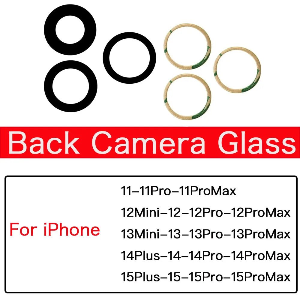 Back Camera Glass For iPhone 11 12 13 14 15 Plus MIni Pro Max Rear - My 2 buyOther