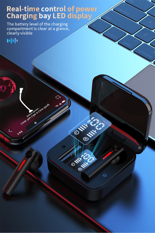 Bluetooth Earphones LED Wireless TWS with Microphone - My 2 buy