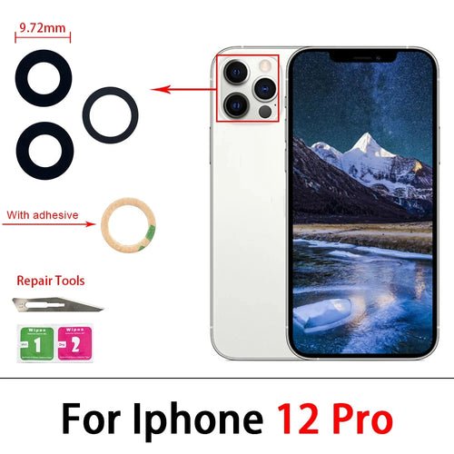 Camera Glass Lens Back Rear Camera Glass Lens with Glue Replacement - My 2 buyOther