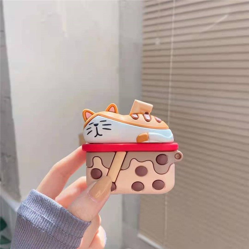 Cartoon Cute Cat Bluetooth Earphone Protective Cover - My 2 buyCases & Covers