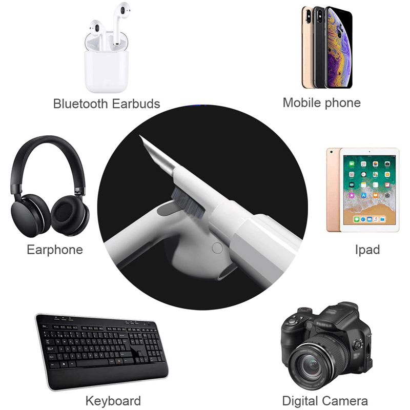 قلم تنظيف لسماعات Airpods Pro 1 2 مجموعة تنظيف سماعات فرشاة ناعمة للعلبة - ملحقات تقنية My 2 buy