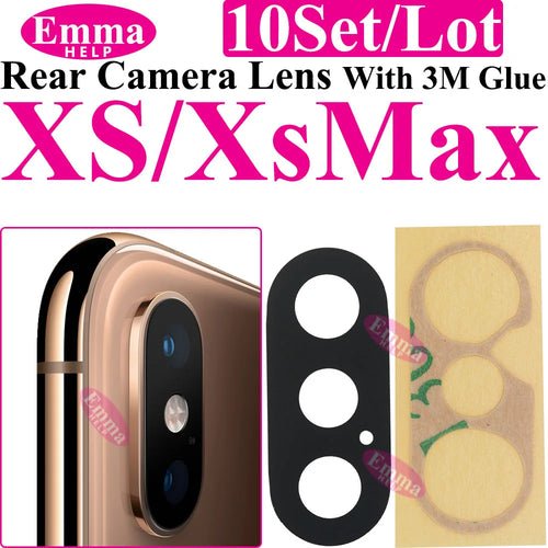 Emmahelp 10pcs A+ Back Camera Glass for iPhone 11 12 13 14 15 Pro Max - My 2 buyOther