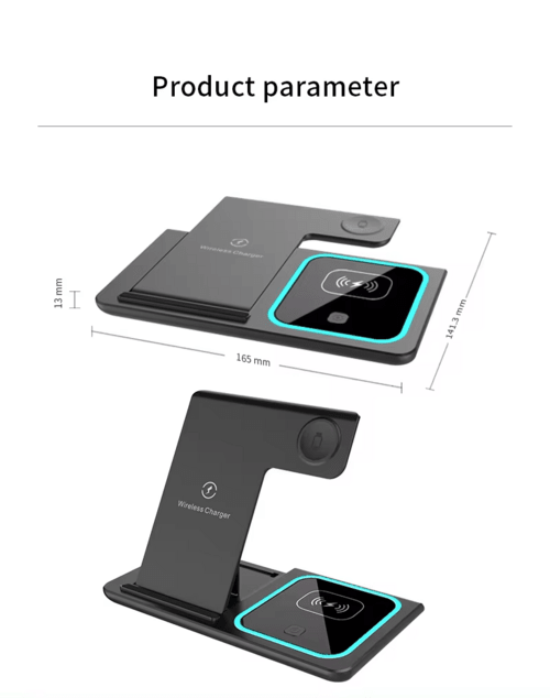 Foldable 3 In 1 Fast 15w QI Wireless Charging Station - My 2 buy