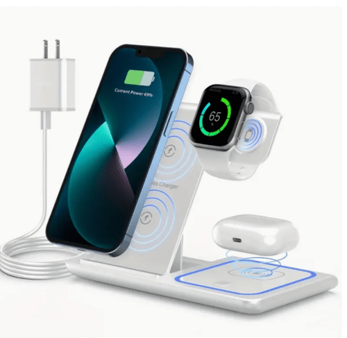 Foldable 3 In 1 Fast 15w QI Wireless Charging Station - My 2 buy