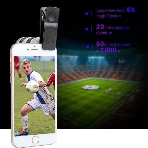 HD Optical Zoom Smartphone Lens with Universal Mobile Phone Clip - My 2 buy