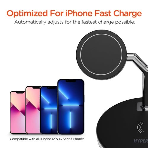 HyperGear MaxCharge 3-in-1 MagSafe Wireless Charging Stand for Phones - My 2 buy
