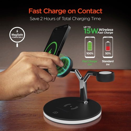 HyperGear MaxCharge 3-in-1 MagSafe Wireless Charging Stand for Phones - My 2 buy