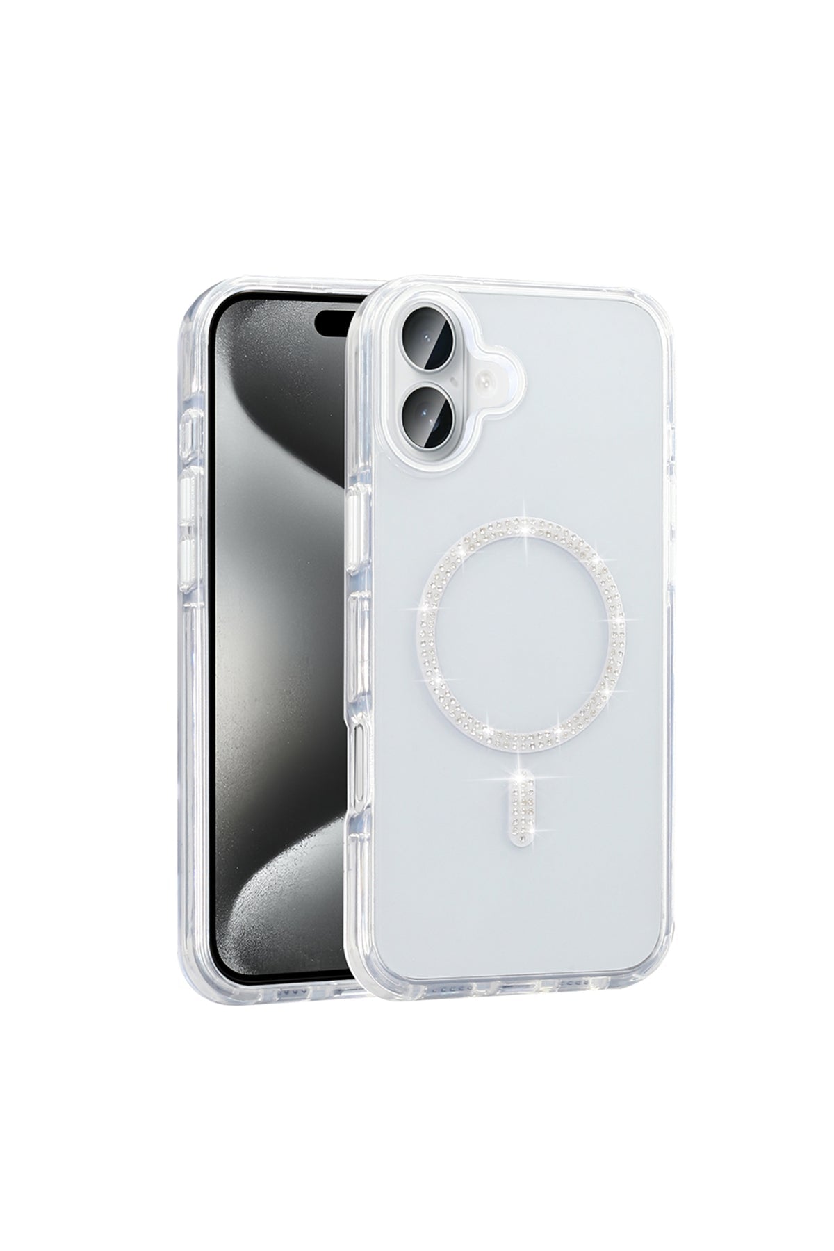 iPhone 16 Case with Msafe Feature, Koment Rhinestone Cover - My 2 buyCases & Covers