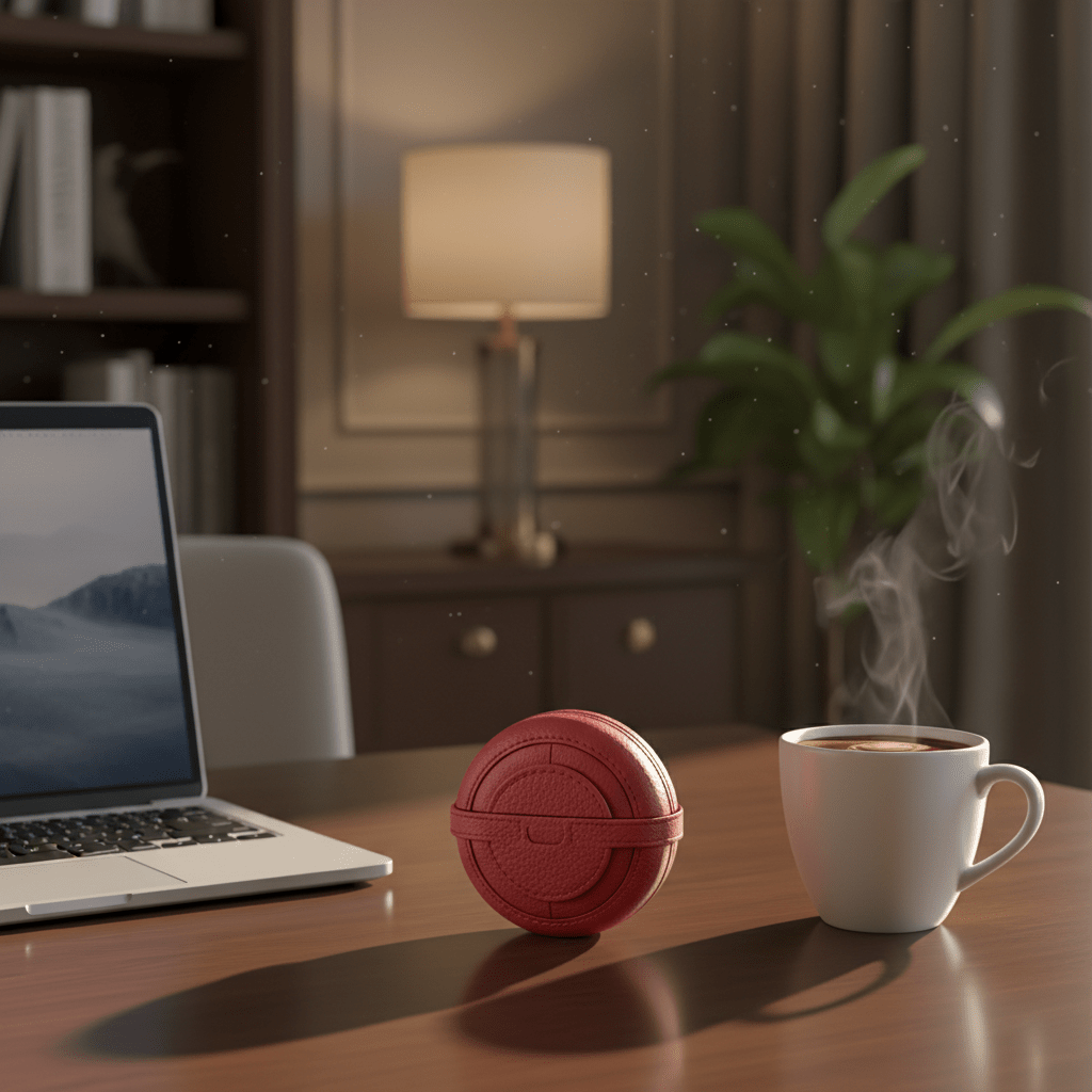 Leather Earphone Case Gyro Box For AirPods Red - My 2 buyMobile & Laptop Accessories