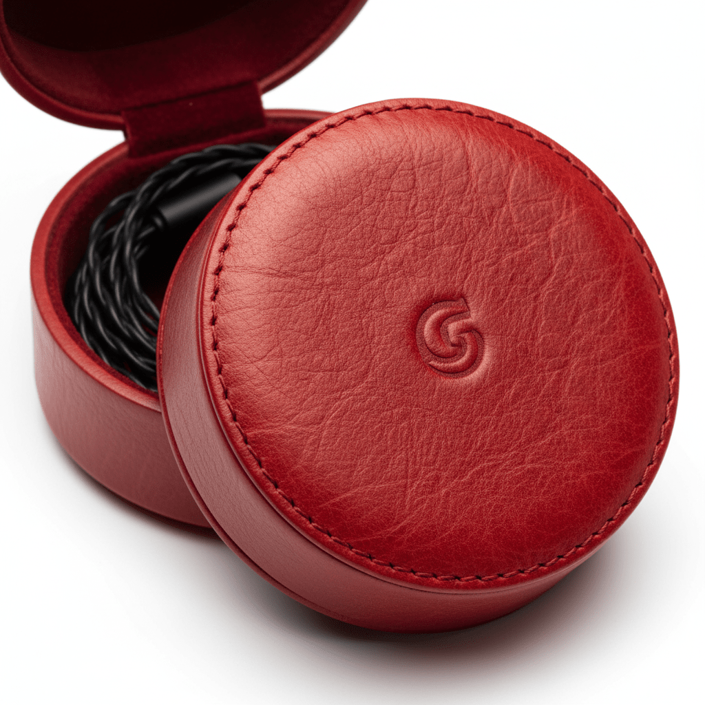 Leather Earphone Case Gyro Box For AirPods Red - My 2 buyMobile & Laptop Accessories