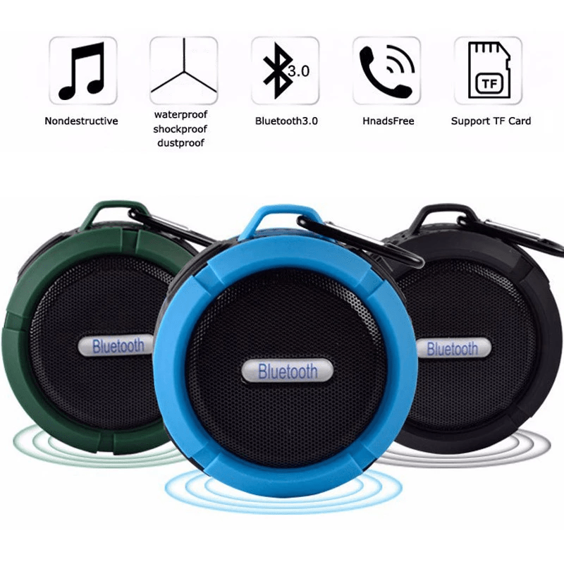 Mini Portable Waterproof Bluetooth Speaker with Suction Cup - My 2 buyTech Accessories