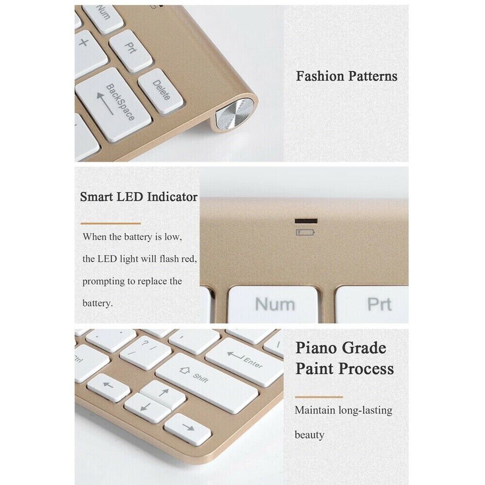 Mini Wireless Keyboard And Mouse Set Waterproof 2.4G For Mac Apple PC - My 2 buyTech Accessories