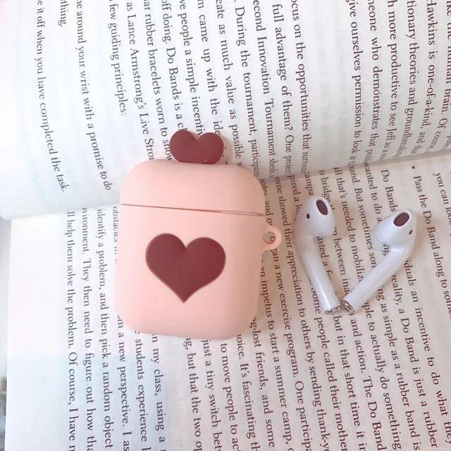 غطاء سماعات AirPods بشكل قلب باستيل - مجموعتي المكونة من غطاءين وأغطية
