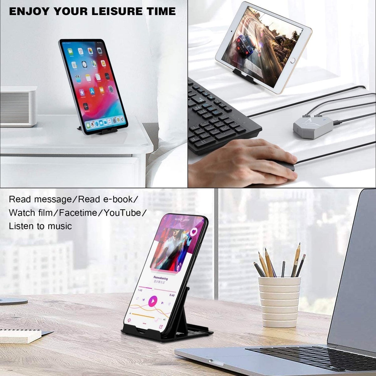 Phone/Tablet Stand, Foldable Multi-Angle Holder for Phone and Tablet - My 2 buyMobile & Laptop Accessories