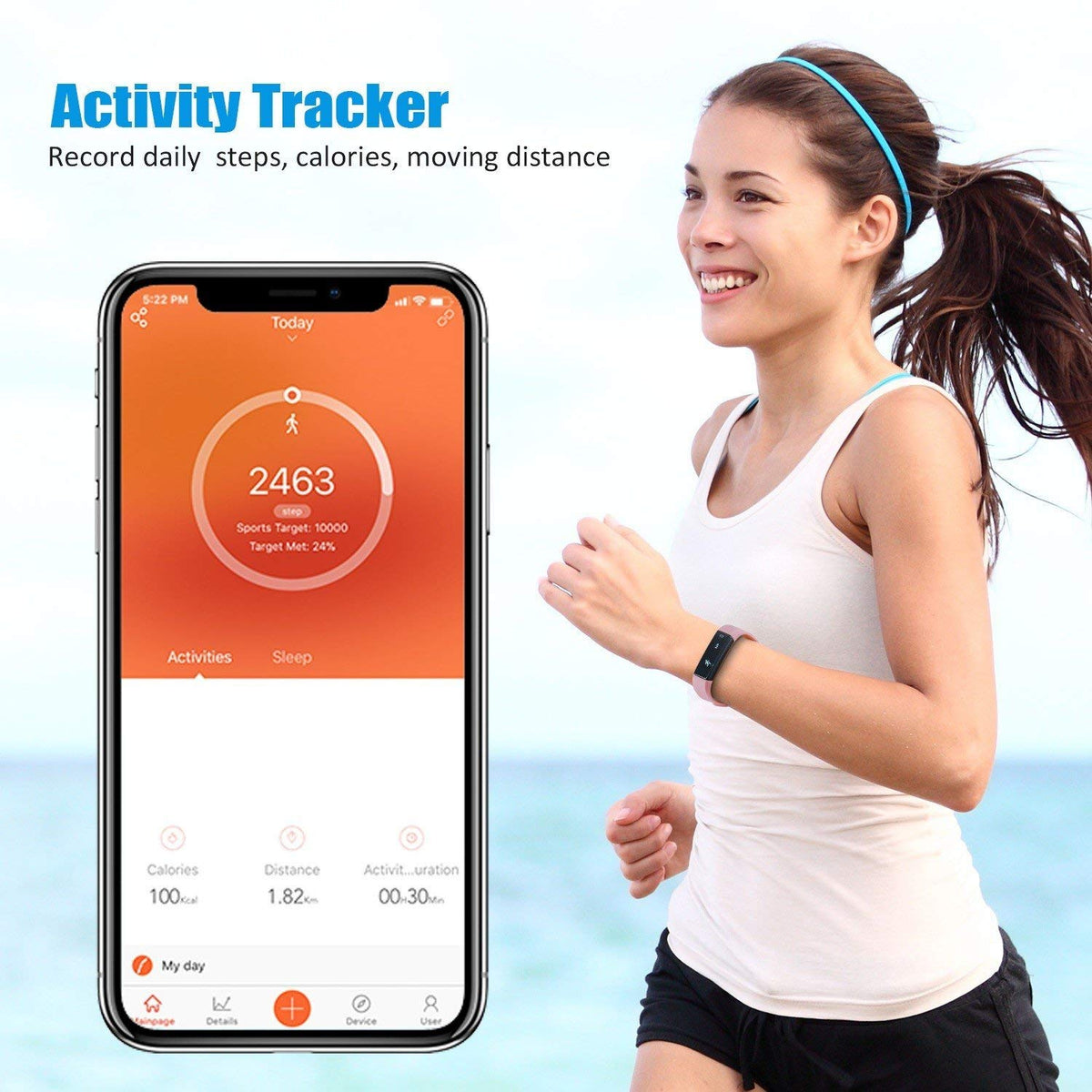 SmartFit Slim Activity Tracker And Monitor Smart Watch With FREE Extra - My 2 buyTech Accessories