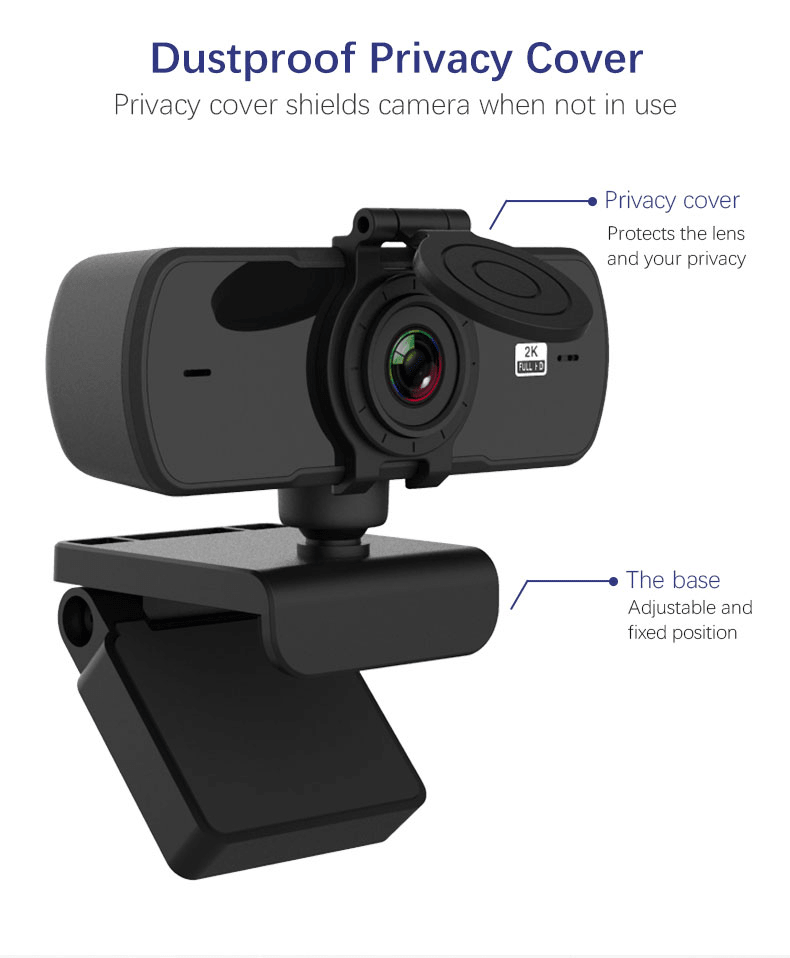 Webcam 2K Full HD 1080P Web Camera Autofocus With Microphone - My 2 buyTech Accessories