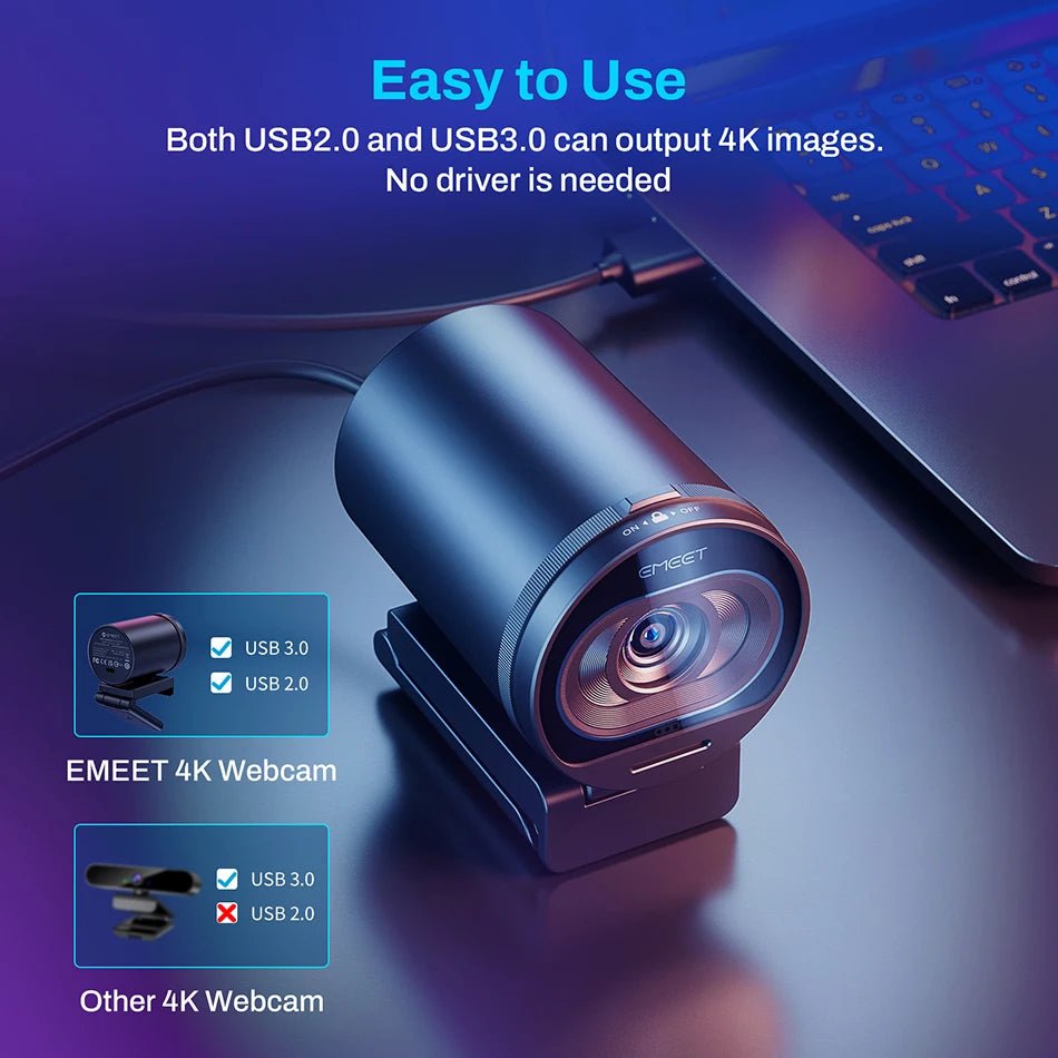 Webcam 4K Streaming Web Camera 1080P 60FPS USB Camera EMEET S600 - My 2 buyOther