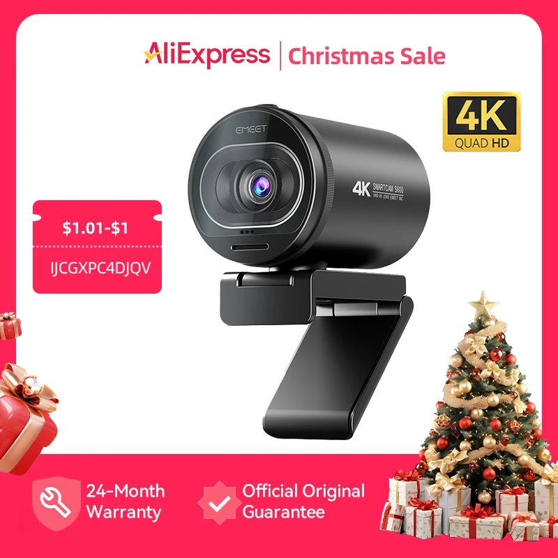Webcam 4K Streaming Web Camera 1080P 60FPS USB Camera EMEET S600 - My 2 buyOther