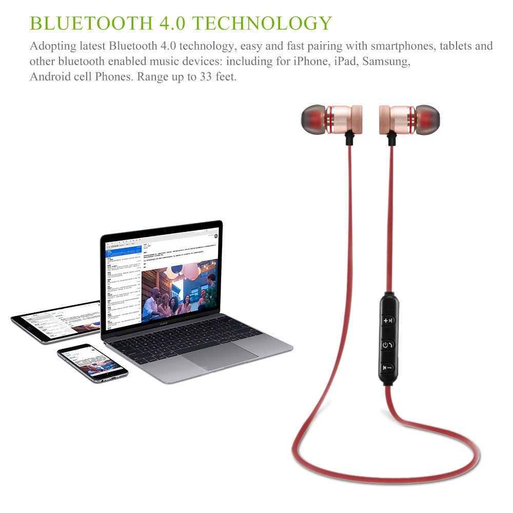 Wireless Bluetooth 4.0 Headset Sports Earphones - My 2 buyAudio & Video
